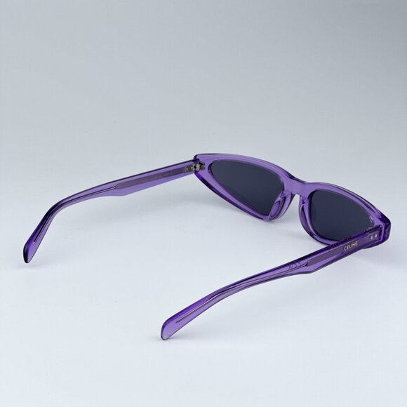 Celine CL40231I 81Y BRAND NEW Sunglasses Transparent Violet Geometric Women - Picture 6 of 11